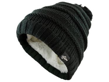 Fear0 NJ Warmest Plush Insulated Black Knit Cable Toddler/Girls/Kids Beanie Hat