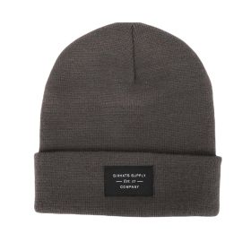 Grey Folding Beanie