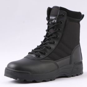 Men Boots Tactical Military Boots Special Force Desert Combat Army Boots Outdoor Hiking Boots Ankle Shoes Men Work Safty Shoes (Color: Black, size: 38)