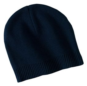 Port Authority 100% Cotton Beanie CP95 (Color: NAVY, size: OSFA)