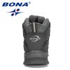 BONA 2022 New Designers Action Leather Winter Warm Snow Boots Men Plush Boots Work Shoes Man High Top Footwear Rubber Mansculino