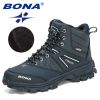 BONA 2022 New Arrival Hiking Shoes Men Outdoor Trekking Shoes Trainers Sports Sneakers Man Mountain Climbing Footwear Masculino