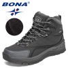 BONA 2022 New Designers Winter Plush Super Warm Snow Boots Men Outdoor Work Casual Sneakers Man High Top Rubber Ankle Boots Male