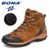 BONA 2022 New Designers Brand Winter Snow Boots Men Warm Plush High Top Boots Man Suede Leather Ankle Boots Non-slip Mansculino