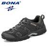 BONA Men Hiking Shoes Lace Up Men Sport Shoes Outdoor Jogging Trekking Sneakers Non-Slip Wear-Resistant Travel Shoes Comfortable