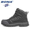 BONA 2022 New Designers Action Leather Winter Warm Snow Boots Men Plush Boots Work Shoes Man High Top Footwear Rubber Mansculino