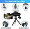 40X60 Telescope Professional Monocular Powerful Binoculars Pocket Telescope with Tripod for Travel Holiday as Gift Teleskop